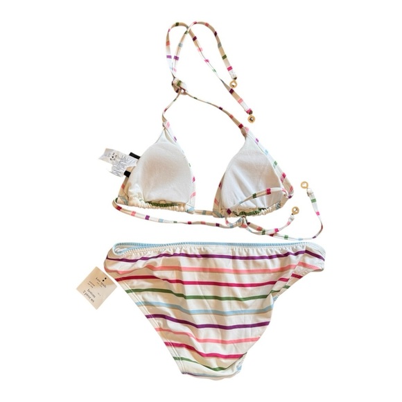 Kate Spade Triangle Bikini - Party Stripe NWT - Picture 5 of 6